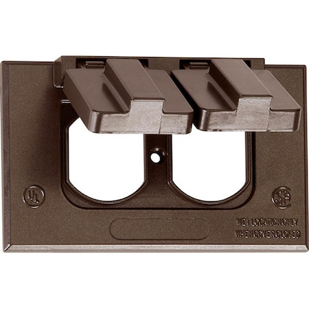 Sigma Box Cover, 1 Gang, Metal Die-Cast, Duplex Receptacle Cover Type 3426087